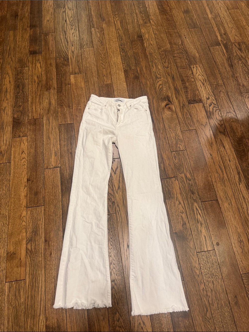 Just Black White High-Rise Flare Jeans